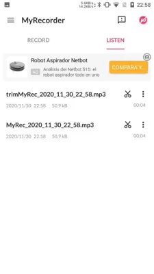 MyRecorder android App screenshot 6